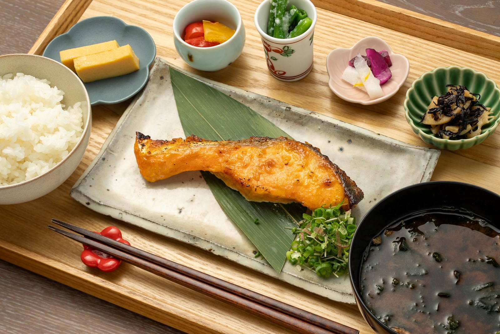 Saikyo Miso-Grilled Silver Salmon Set