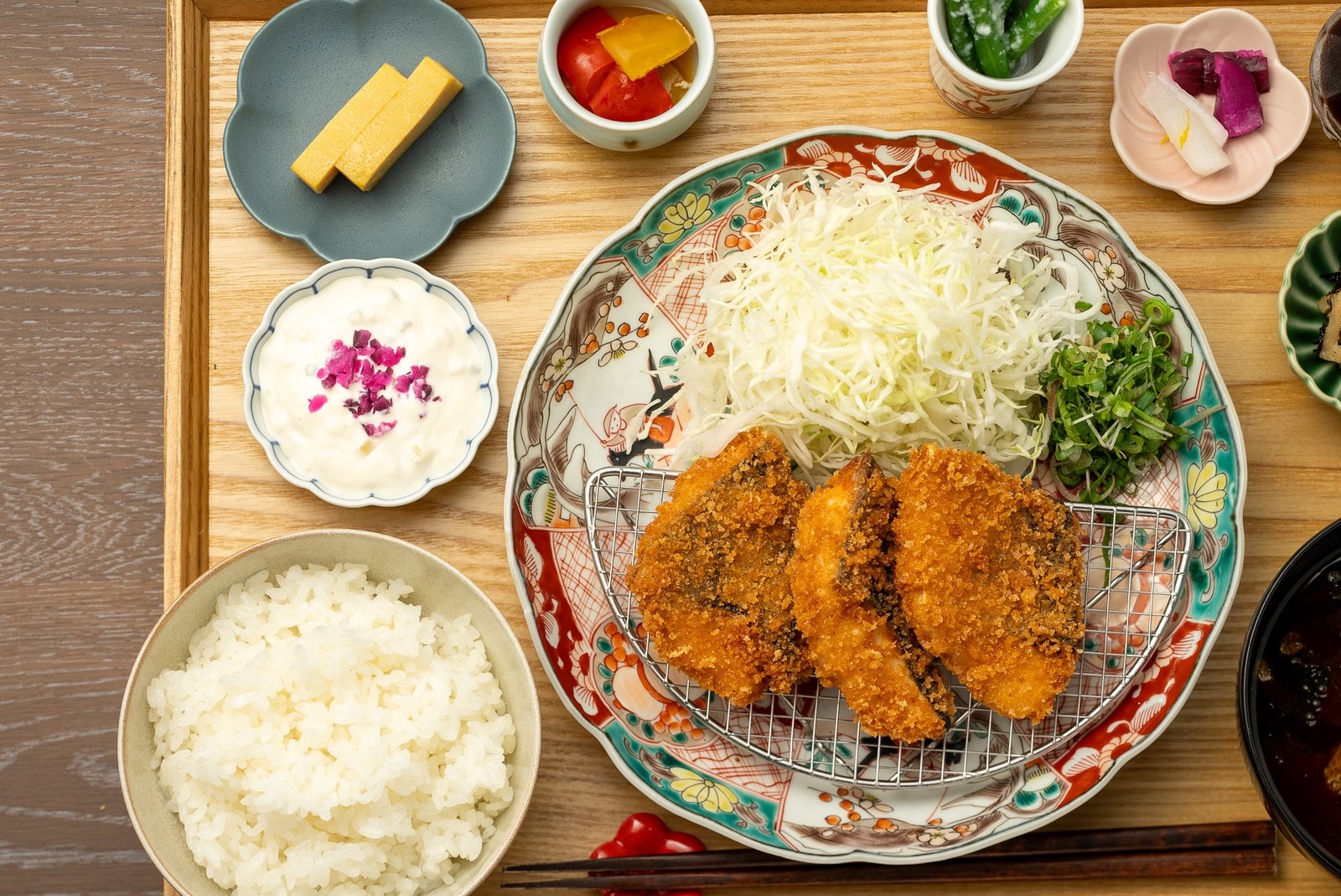Fried Salmon Cutlet Set
